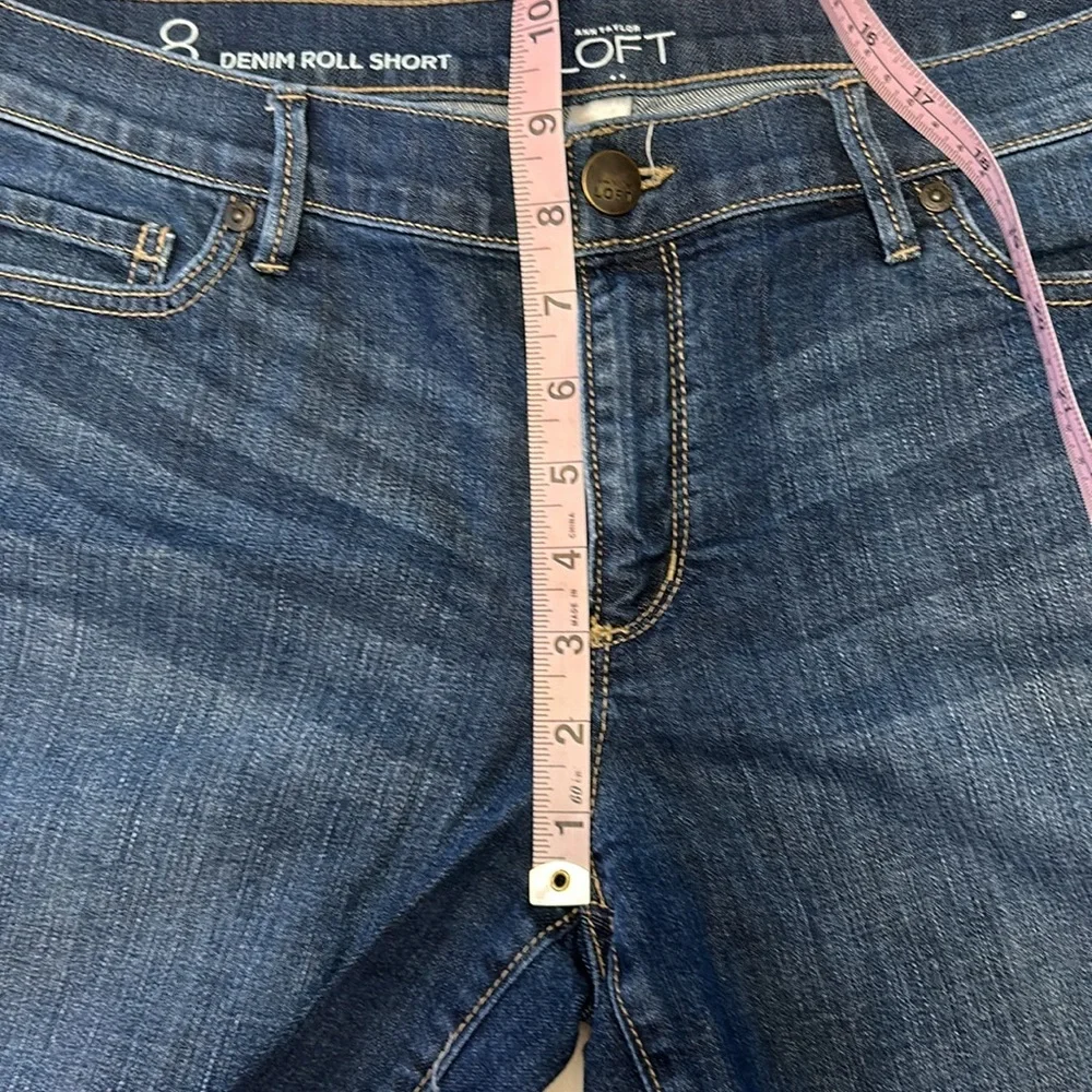 2 LOFT Denim Roll Short Jean Shorts Size 8 - Picture 5 of 11